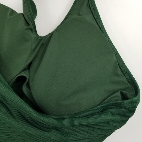 Aerie Green Women's Halter Neck Bandeau Top Size XL - Picture 4 of 8